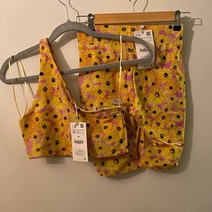 🌻NWT Zara two piece spandex set🌻 size small